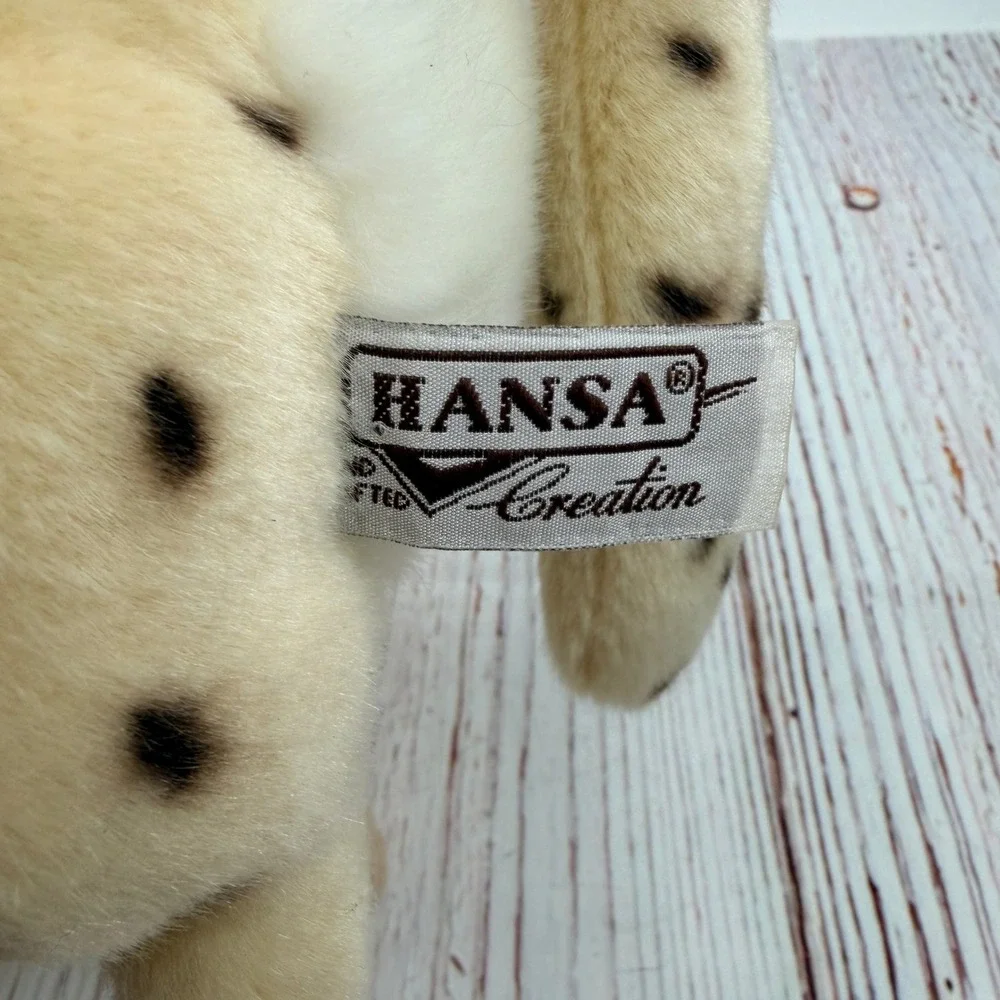 Hansa Creation Cheetah Cub Plush Realistic Spotted Sitting Stuffed Animal Read *